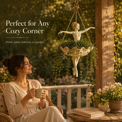 🎁🎉Only $29.99 This Week🎉💃 Ballet Dancer Hanging Planter– 🌿Elegant Garden Decor for Porch & Patio
